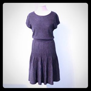 LOFT Charcoal Gray Sweater Knit Dress NWT - Medium